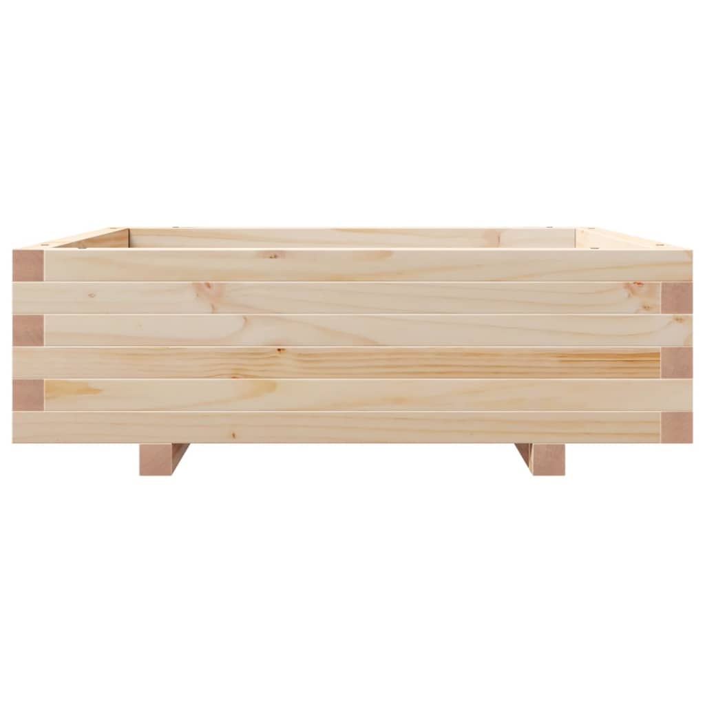 Utendørs Blomsterkasse Plantekasse Tre 80x80x26,5 cm heltre furu