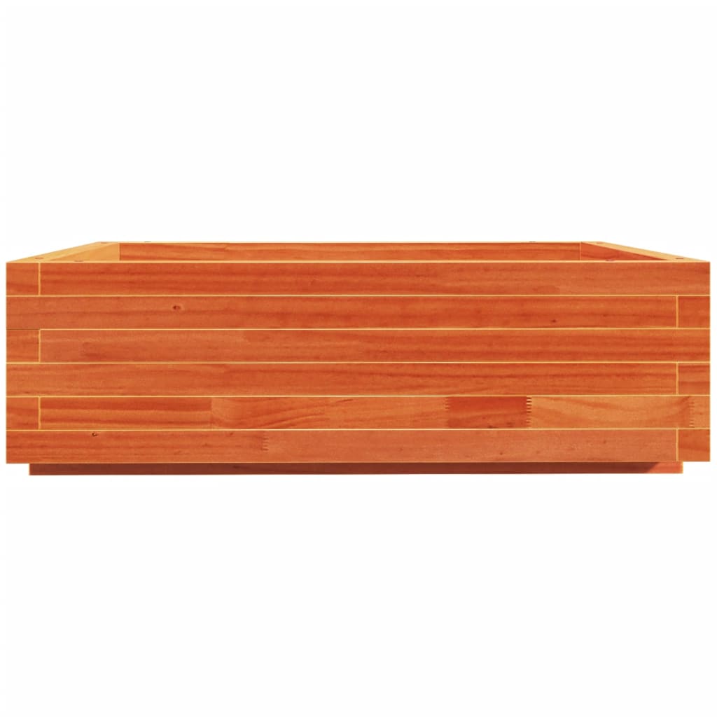 Utendørs Blomsterkasse Plantekasse Tre voksbrun 80x80x26,5 cm heltre furu