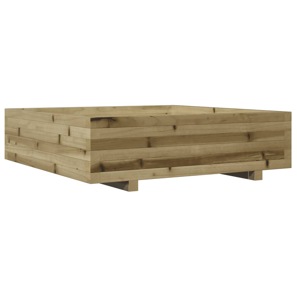 Utendørs Blomsterkasse Plantekasse Tre 90x90x26,5 cm impregnert furu