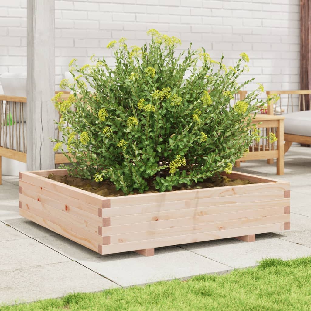 Utendørs Blomsterkasse Plantekasse Tre 100x100x26,5 cm heltre furu
