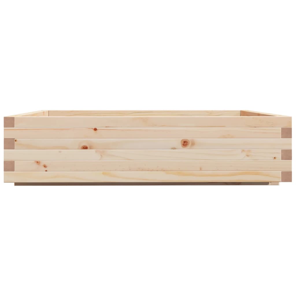 Utendørs Blomsterkasse Plantekasse Tre 100x100x26,5 cm heltre furu