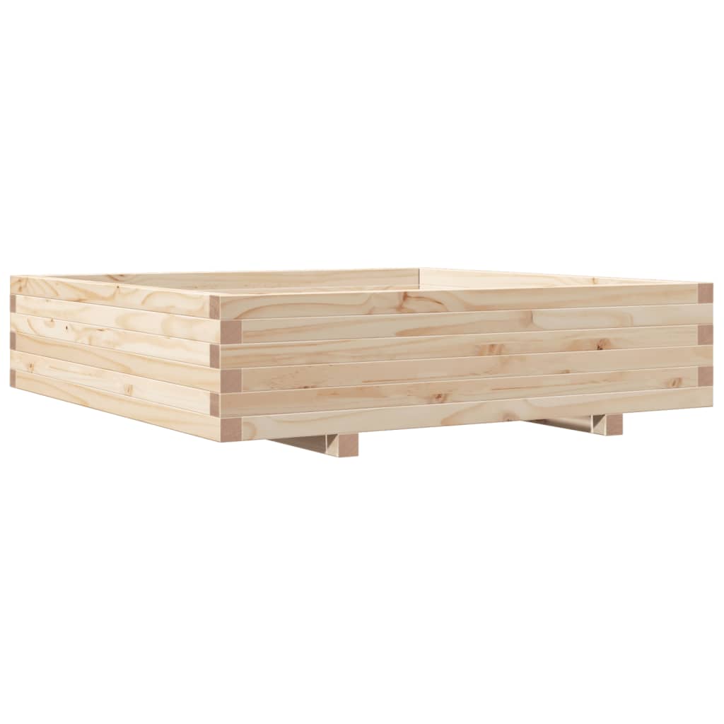 Utendørs Blomsterkasse Plantekasse Tre 100x100x26,5 cm heltre furu