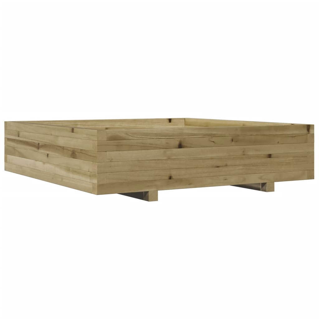Utendørs Blomsterkasse Plantekasse Tre 100x100x26,5 cm impregnert furu