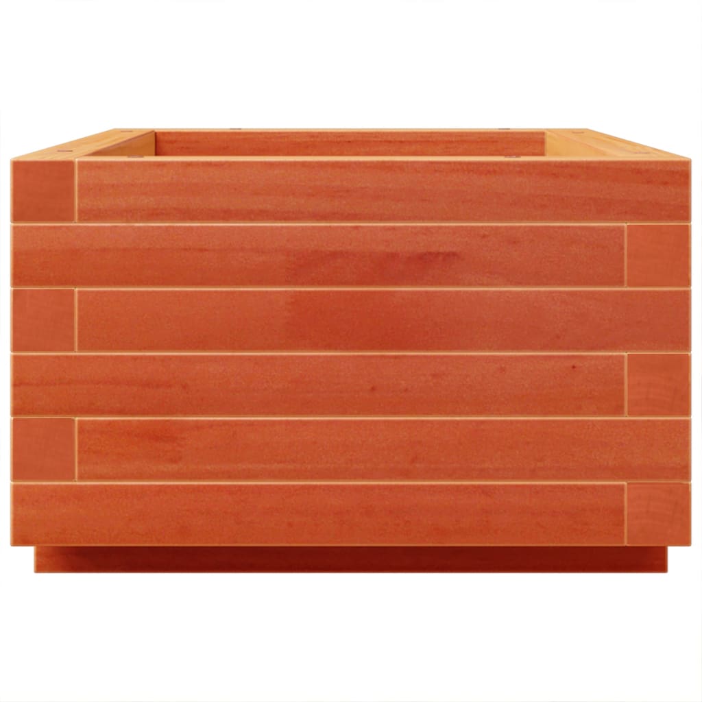 Utendørs Blomsterkasse Plantekasse Tre voksbrun 70x40x26,5 cm heltre furu