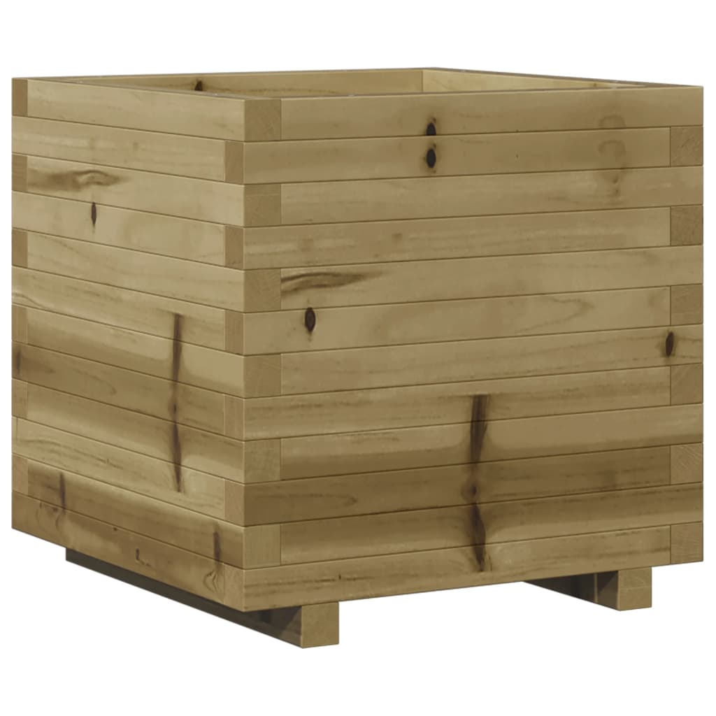 Utendørs Blomsterkasse Plantekasse Tre 50x50x49,5 cm impregnert furu