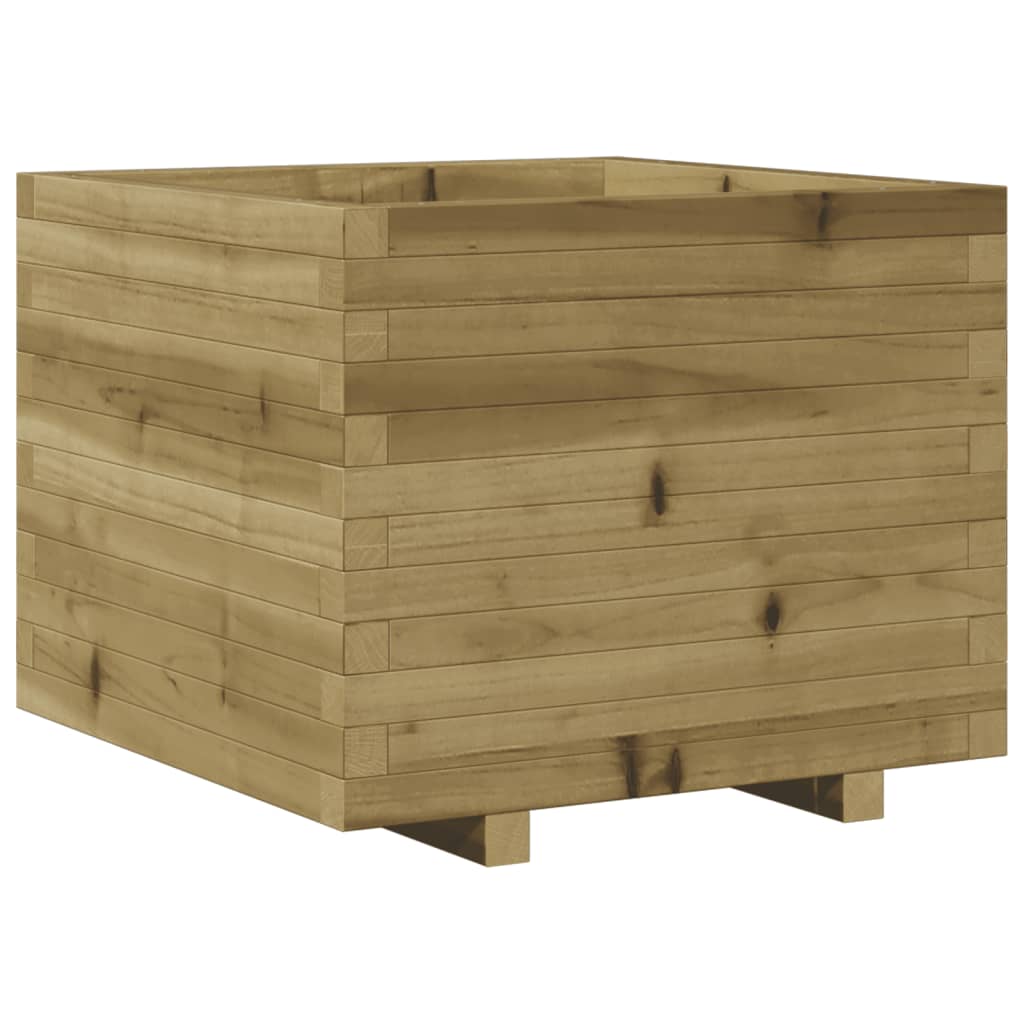 Utendørs Blomsterkasse Plantekasse Tre 60x60x49,5 cm impregnert furu