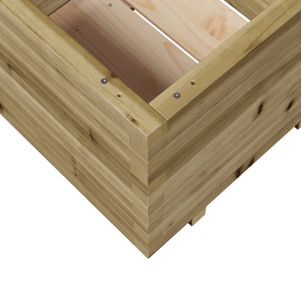 Utendørs Blomsterkasse Plantekasse Tre 60x60x49,5 cm impregnert furu