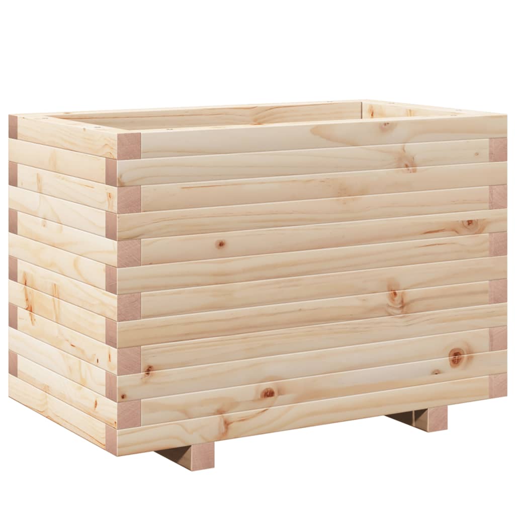 Utendørs Blomsterkasse Plantekasse Tre 70x40x49,5 cm heltre furu