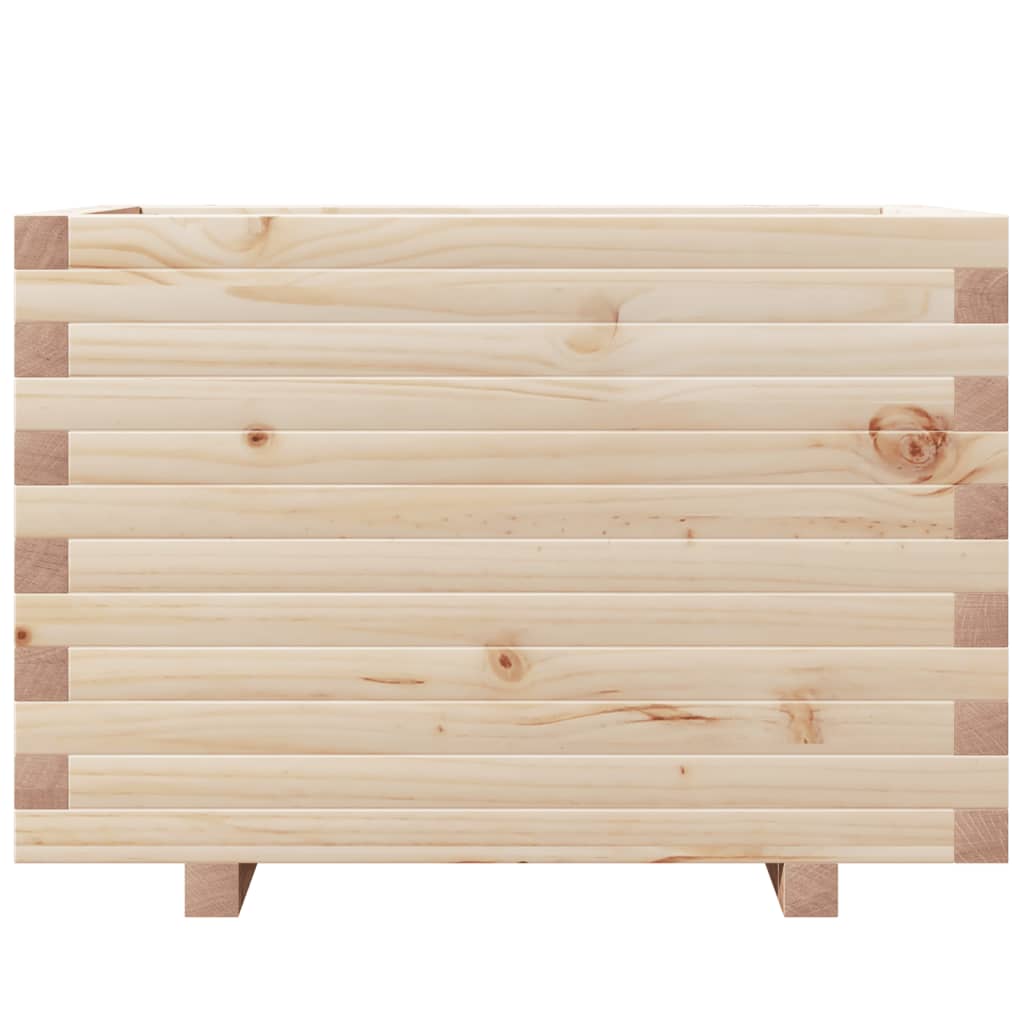 Utendørs Blomsterkasse Plantekasse Tre 70x40x49,5 cm heltre furu