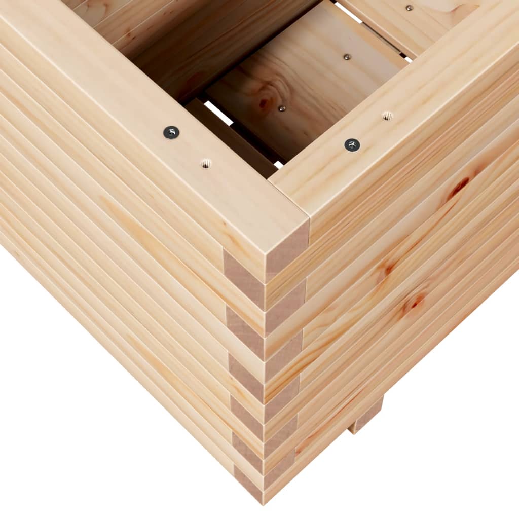 Utendørs Blomsterkasse Plantekasse Tre 70x40x49,5 cm heltre furu