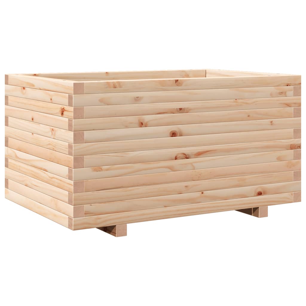 Utendørs Blomsterkasse Plantekasse Tre 90x60x49,5 cm heltre furu