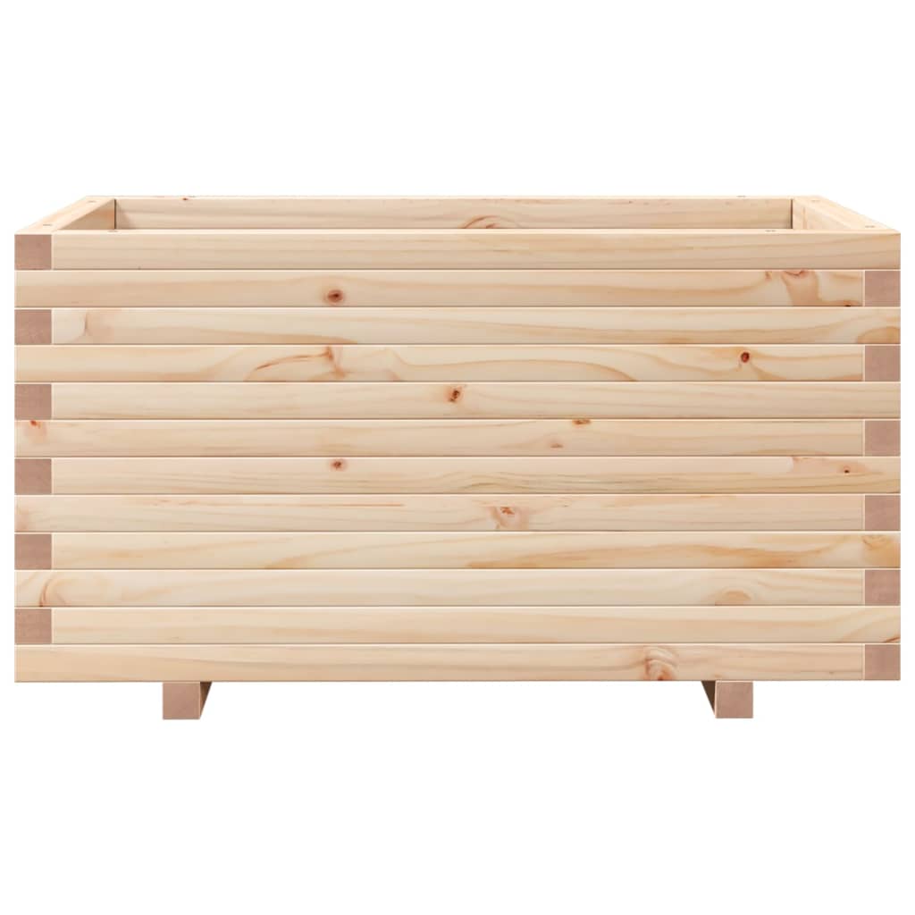 Utendørs Blomsterkasse Plantekasse Tre 90x60x49,5 cm heltre furu