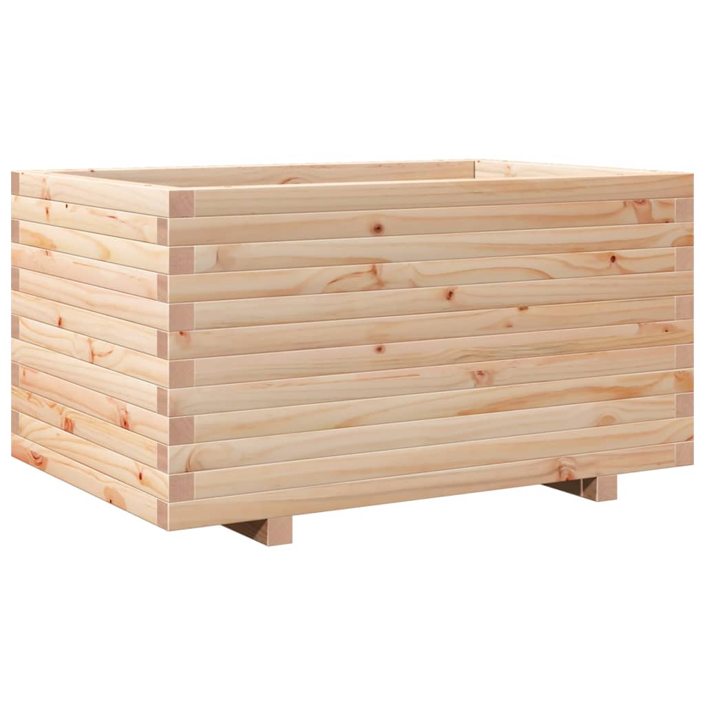 Utendørs Blomsterkasse Plantekasse Tre 90x60x49,5 cm heltre furu