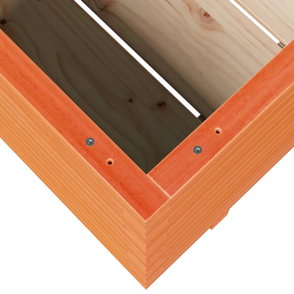 Utendørs Blomsterkasse Plantekasse Tre voksbrun 90x60x49,5 cm heltre furu
