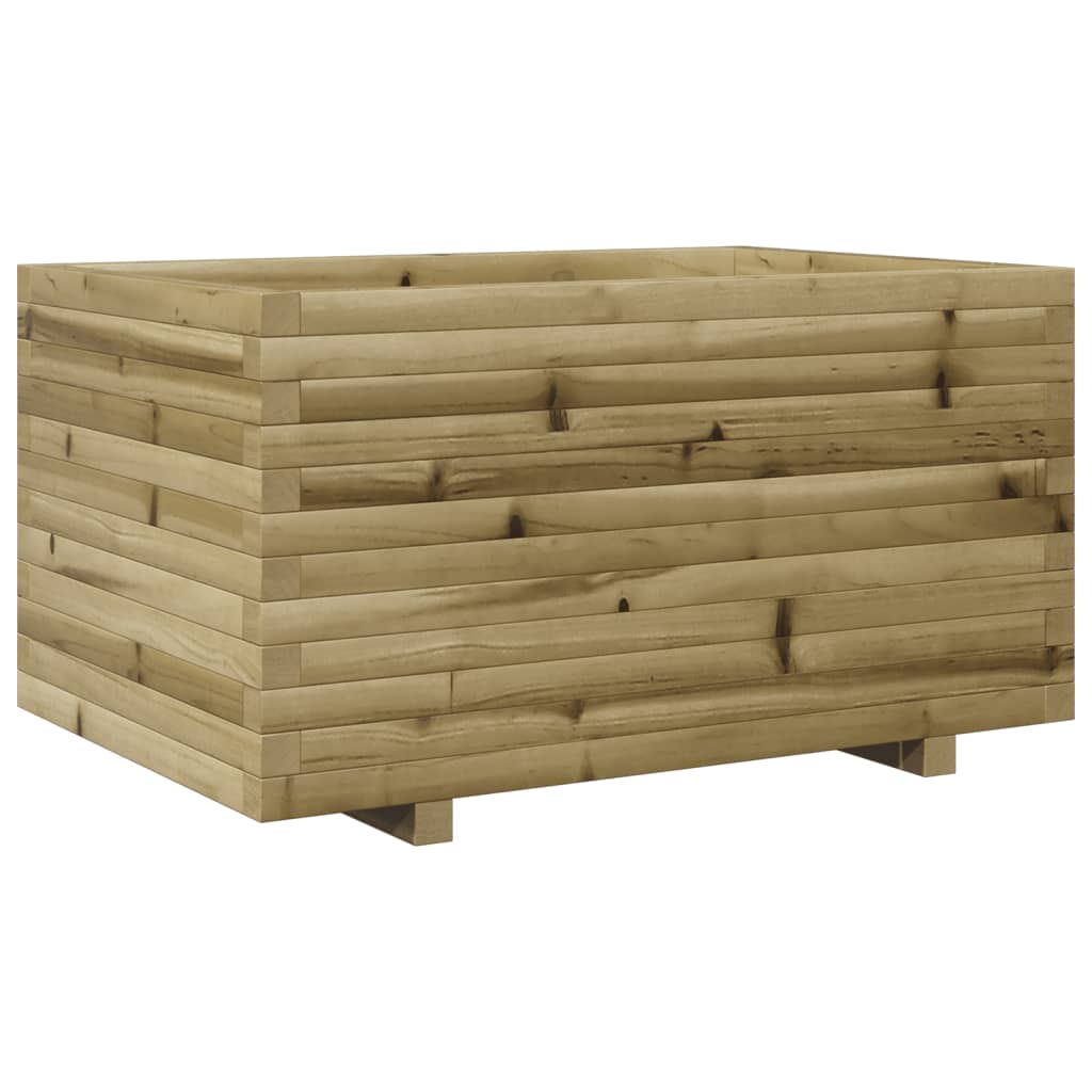 Utendørs Blomsterkasse Plantekasse Tre 90x60x49,5 cm impregnert furu
