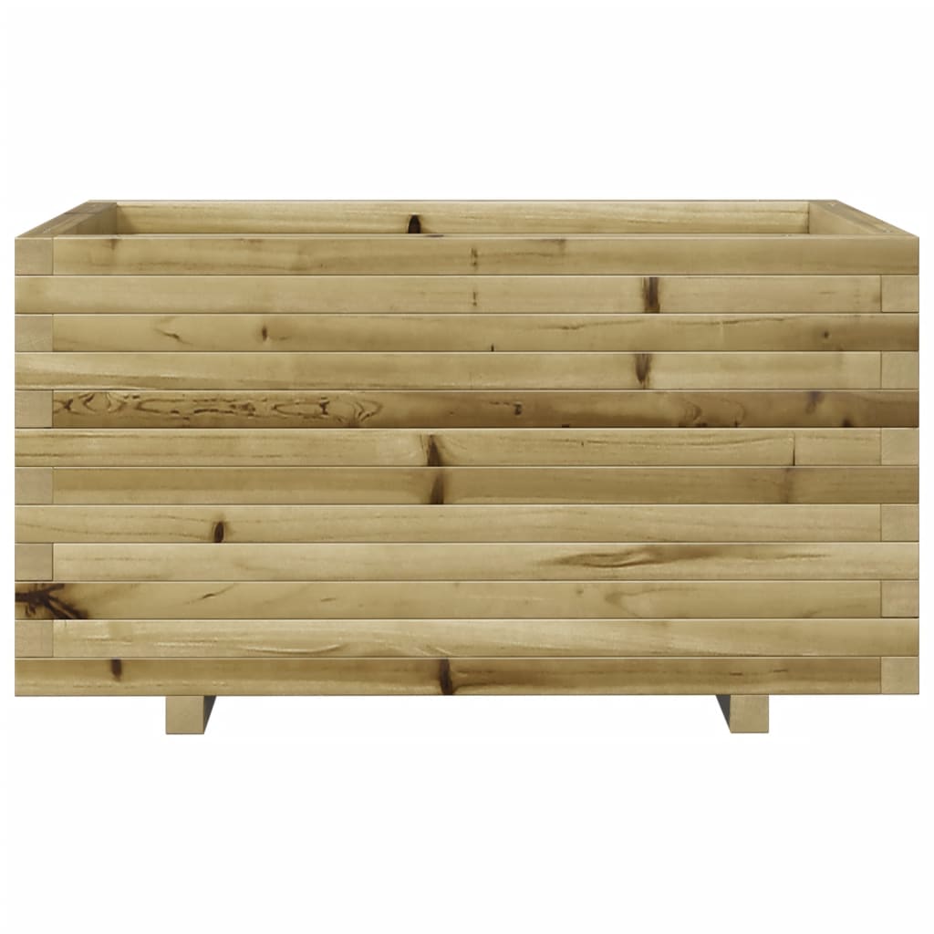 Utendørs Blomsterkasse Plantekasse Tre 90x60x49,5 cm impregnert furu