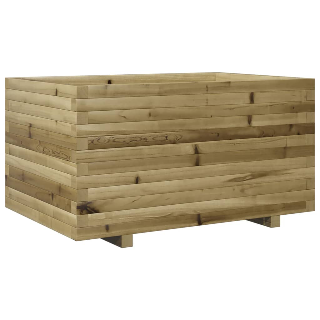 Utendørs Blomsterkasse Plantekasse Tre 90x60x49,5 cm impregnert furu