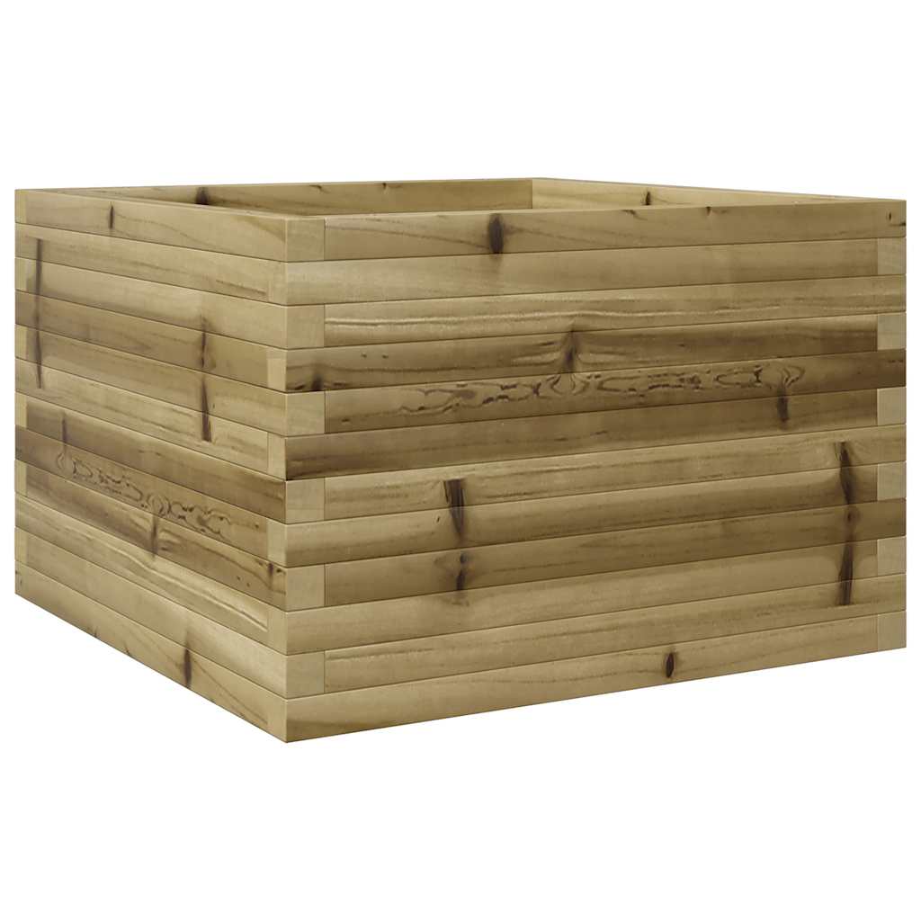 Utendørs Blomsterkasse Plantekasse Tre 70x70x46 cm impregnert furu