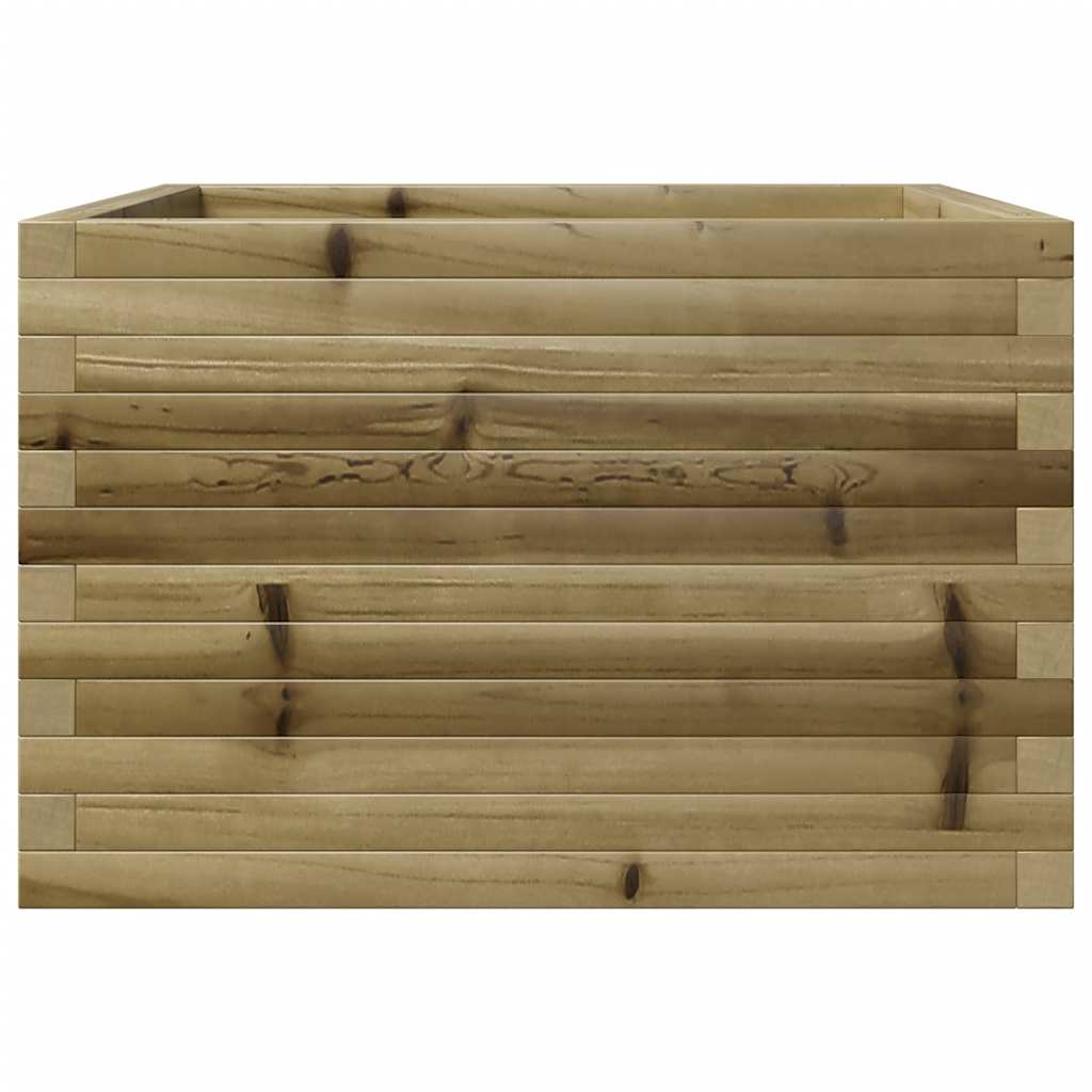 Utendørs Blomsterkasse Plantekasse Tre 70x70x46 cm impregnert furu