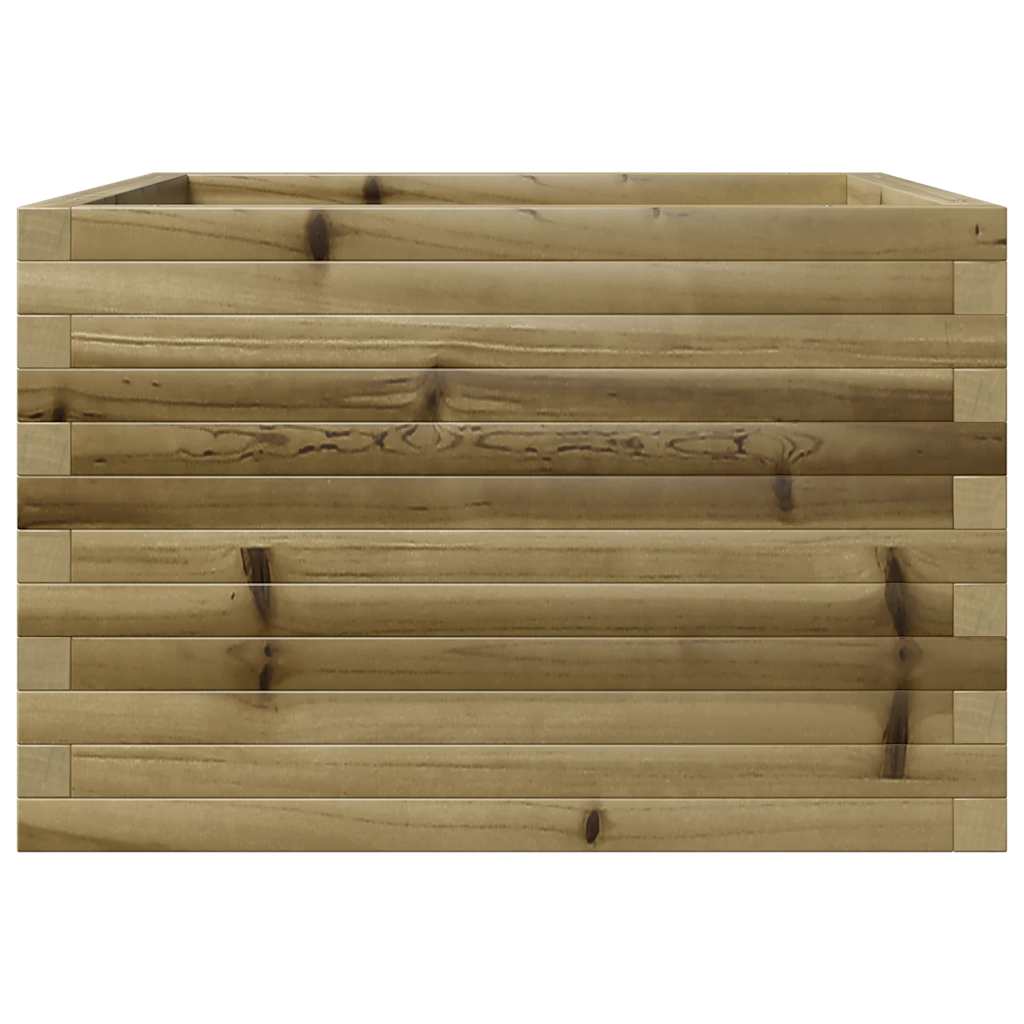Utendørs Blomsterkasse Plantekasse Tre 70x70x46 cm impregnert furu