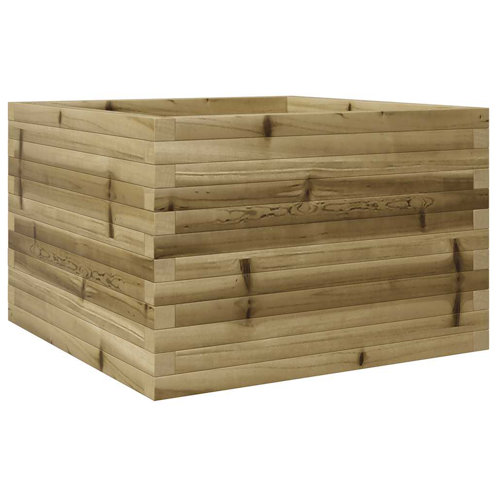 Utendørs Blomsterkasse Plantekasse Tre 70x70x46 cm impregnert furu