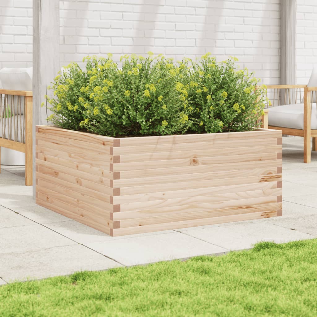 Utendørs Blomsterkasse Plantekasse Tre 100x100x46 cm heltre furu