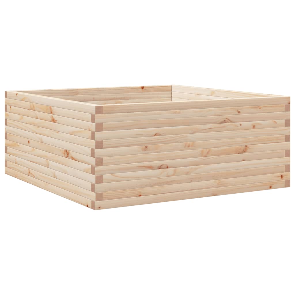 Utendørs Blomsterkasse Plantekasse Tre 110x110x46 cm heltre furu