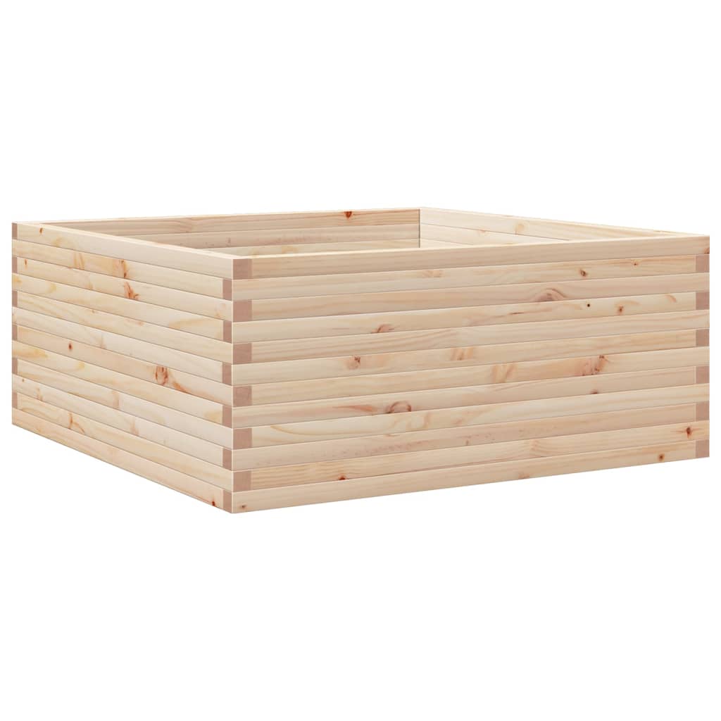 Utendørs Blomsterkasse Plantekasse Tre 110x110x46 cm heltre furu