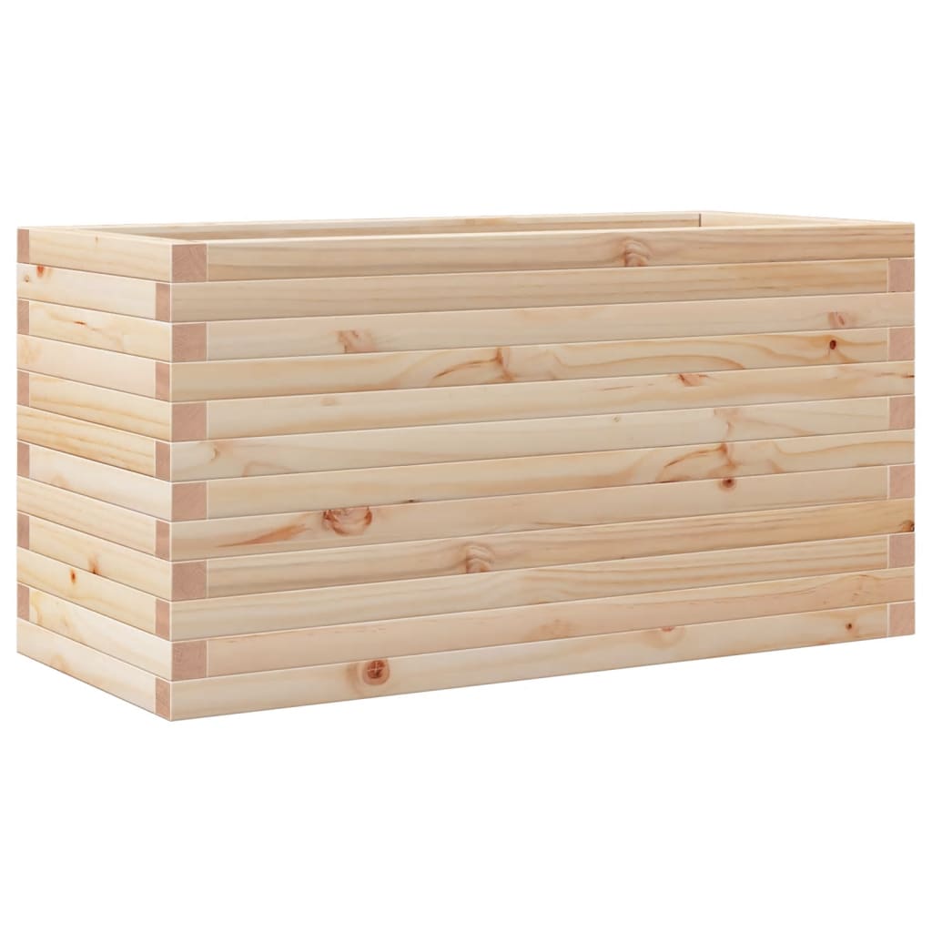 Utendørs Blomsterkasse Plantekasse Tre 90x40x46 cm heltre furu