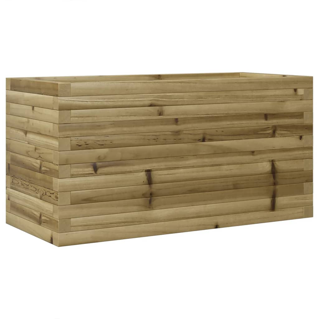 Utendørs Blomsterkasse Plantekasse Tre 90x40x46 cm impregnert furu
