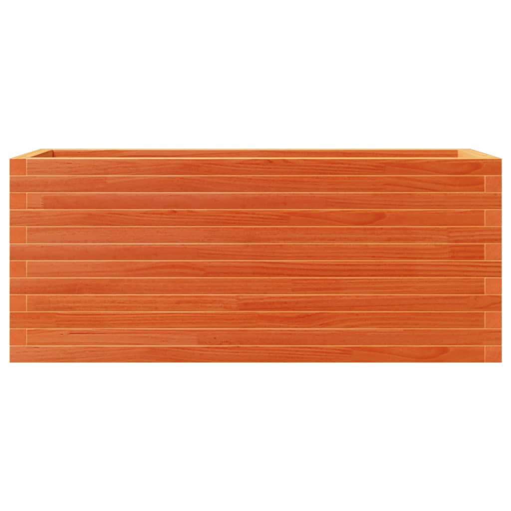 Utendørs Blomsterkasse Plantekasse Tre voksbrun 110x40x46 cm heltre furu