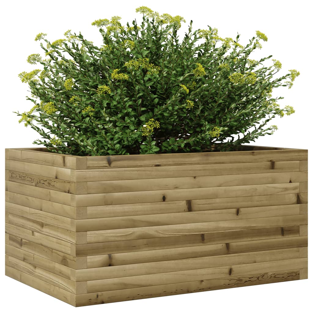 Utendørs Blomsterkasse Plantekasse Tre 90x60x46 cm impregnert furu