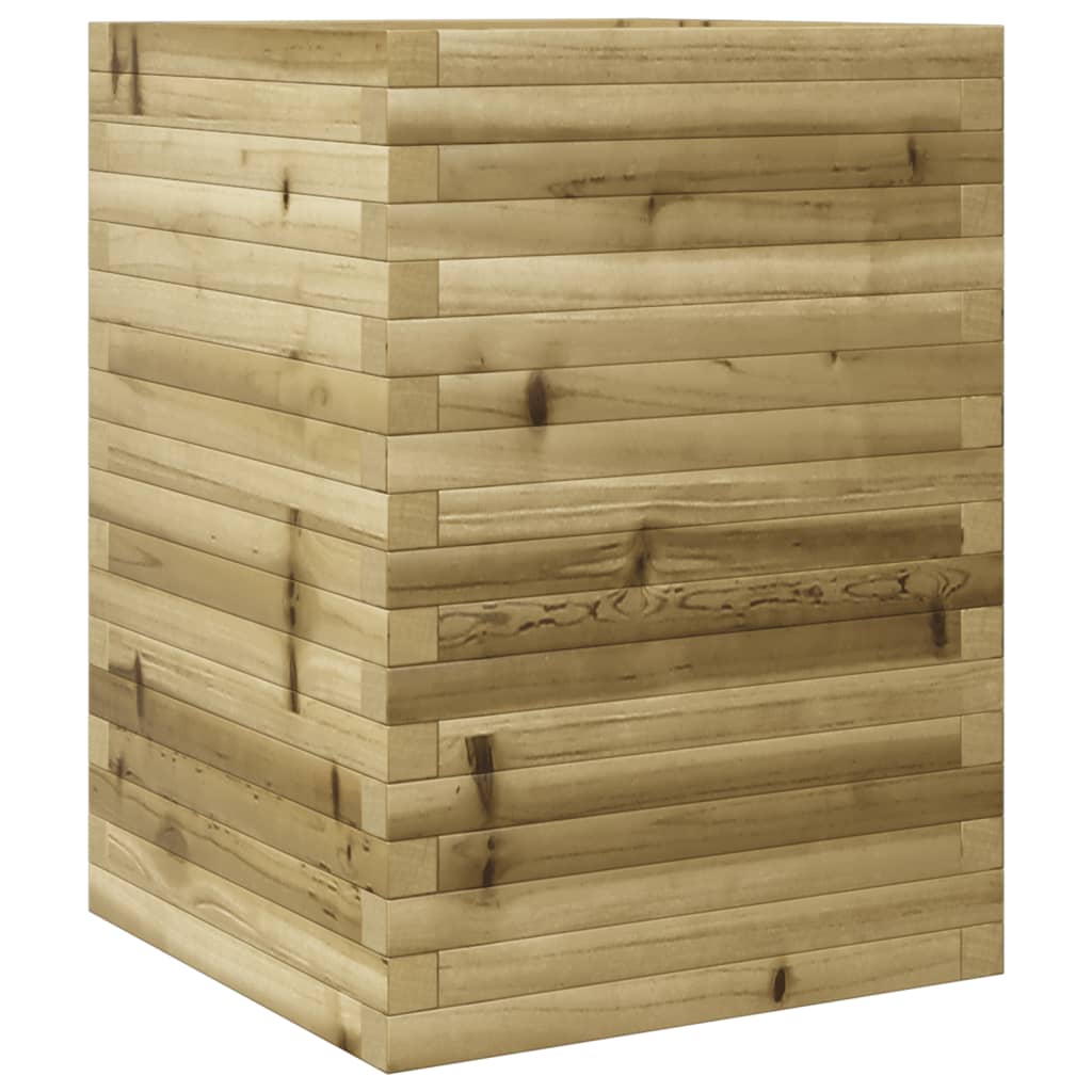 Utendørs Blomsterkasse Plantekasse Tre 50x50x68,5 cm impregnert furu