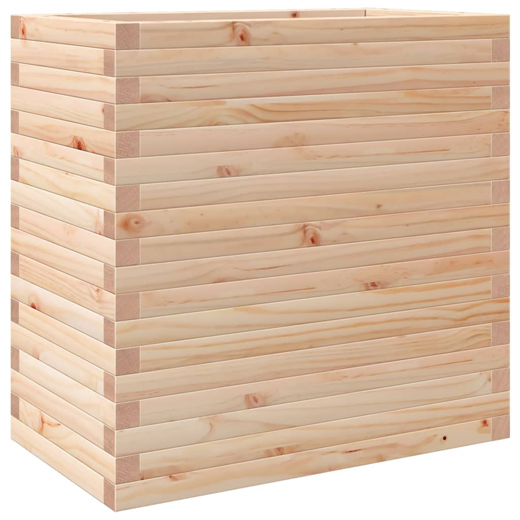 Utendørs Blomsterkasse Plantekasse Tre 70x40x68,5 cm heltre furu