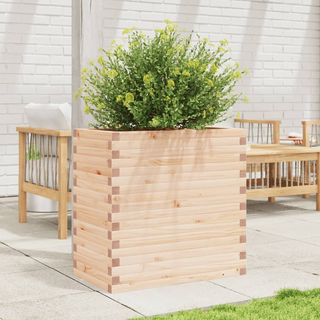 Utendørs Blomsterkasse Plantekasse Tre 70x40x68,5 cm heltre furu