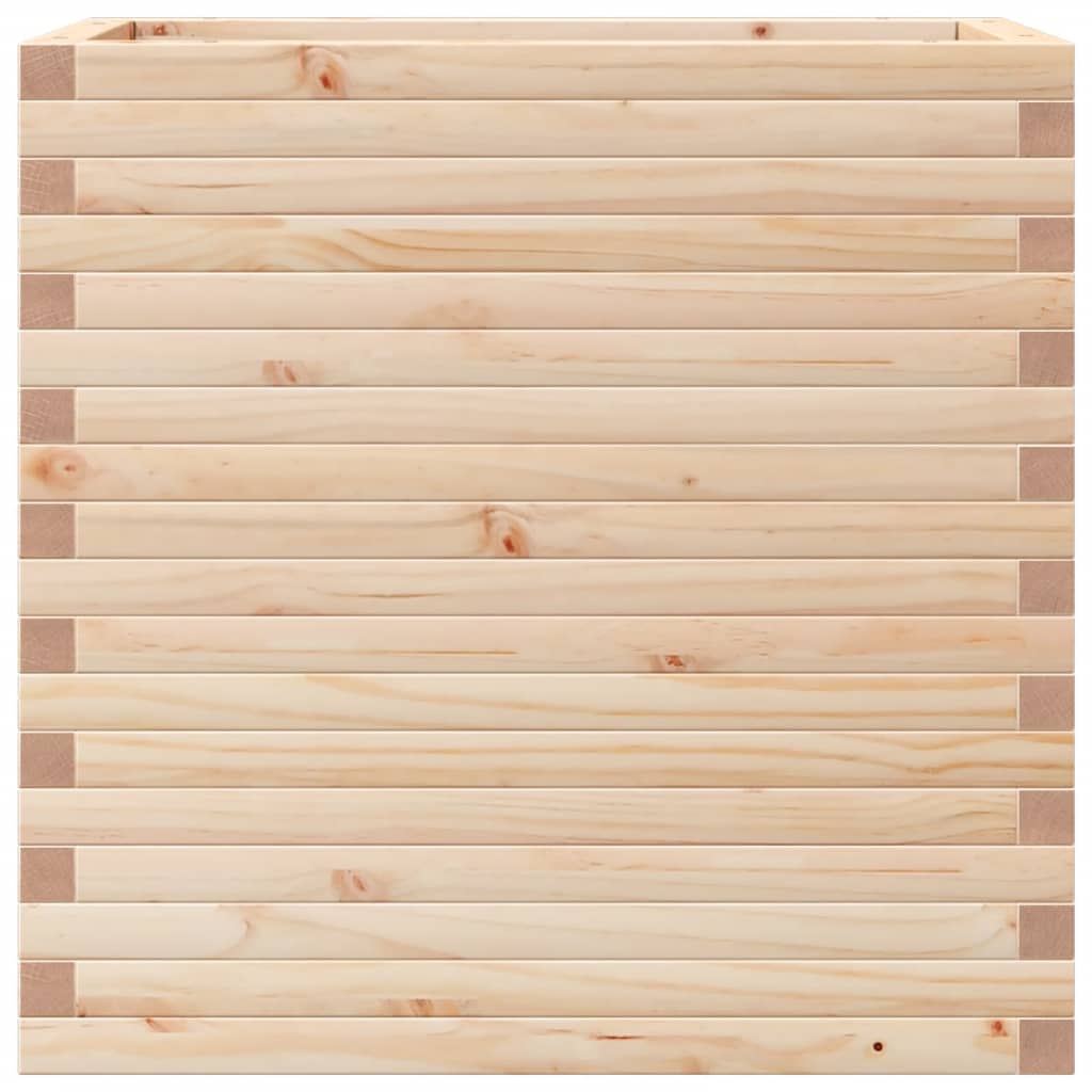 Utendørs Blomsterkasse Plantekasse Tre 70x40x68,5 cm heltre furu