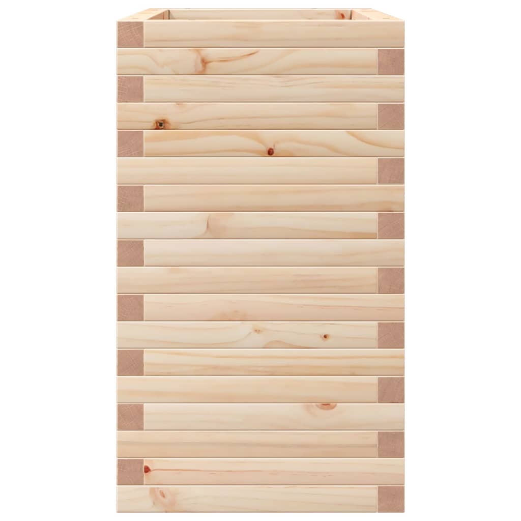 Utendørs Blomsterkasse Plantekasse Tre 70x40x68,5 cm heltre furu