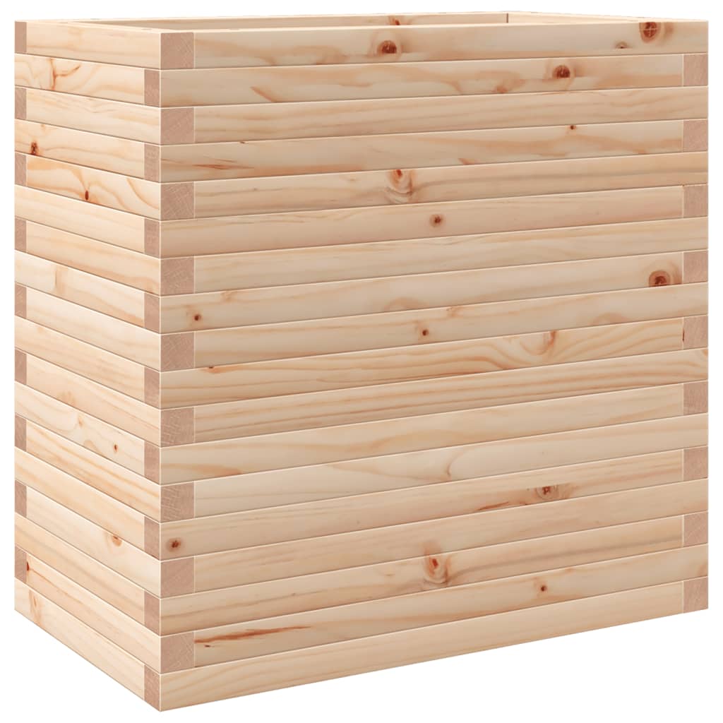 Utendørs Blomsterkasse Plantekasse Tre 70x40x68,5 cm heltre furu