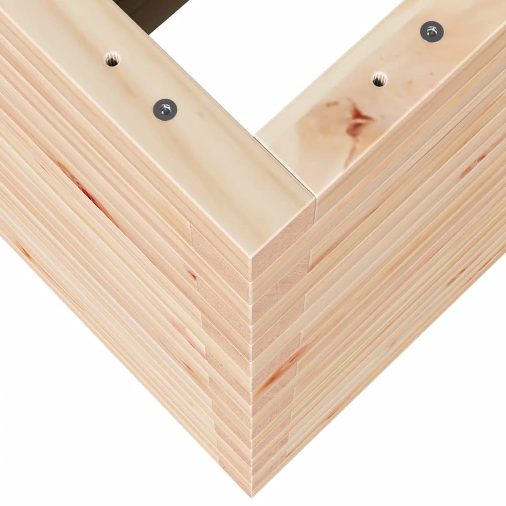 Utendørs Blomsterkasse Plantekasse Tre 70x40x68,5 cm heltre furu