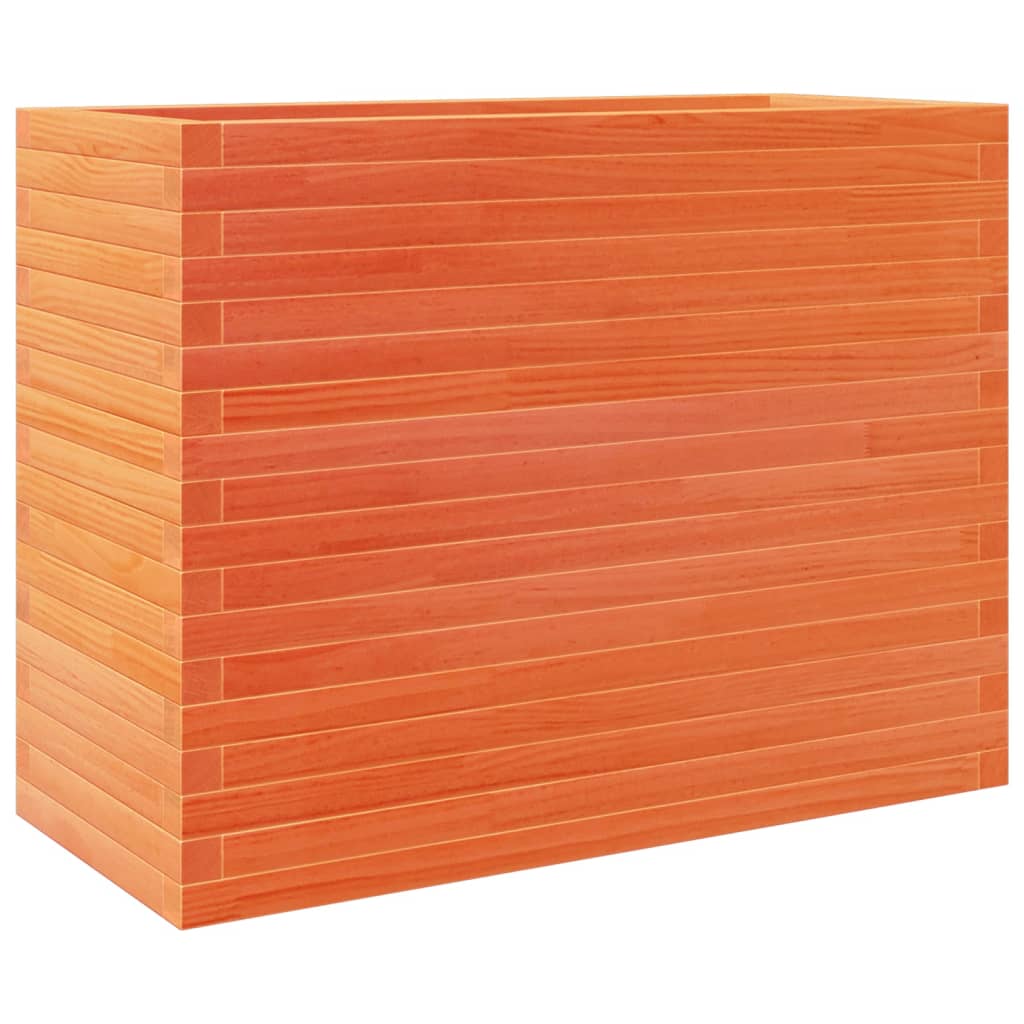 Utendørs Blomsterkasse Plantekasse Tre voksbrun 90x40x68,5 cm heltre furu