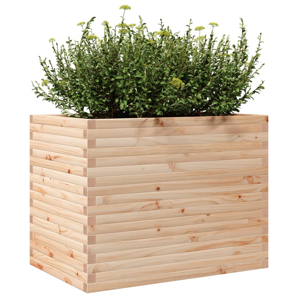 Utendørs Blomsterkasse Plantekasse Tre 90x60x68,5 cm heltre furu