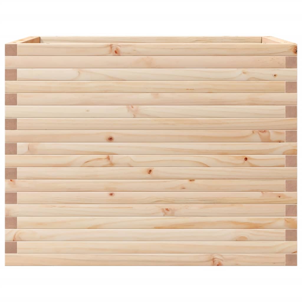 Utendørs Blomsterkasse Plantekasse Tre 90x60x68,5 cm heltre furu