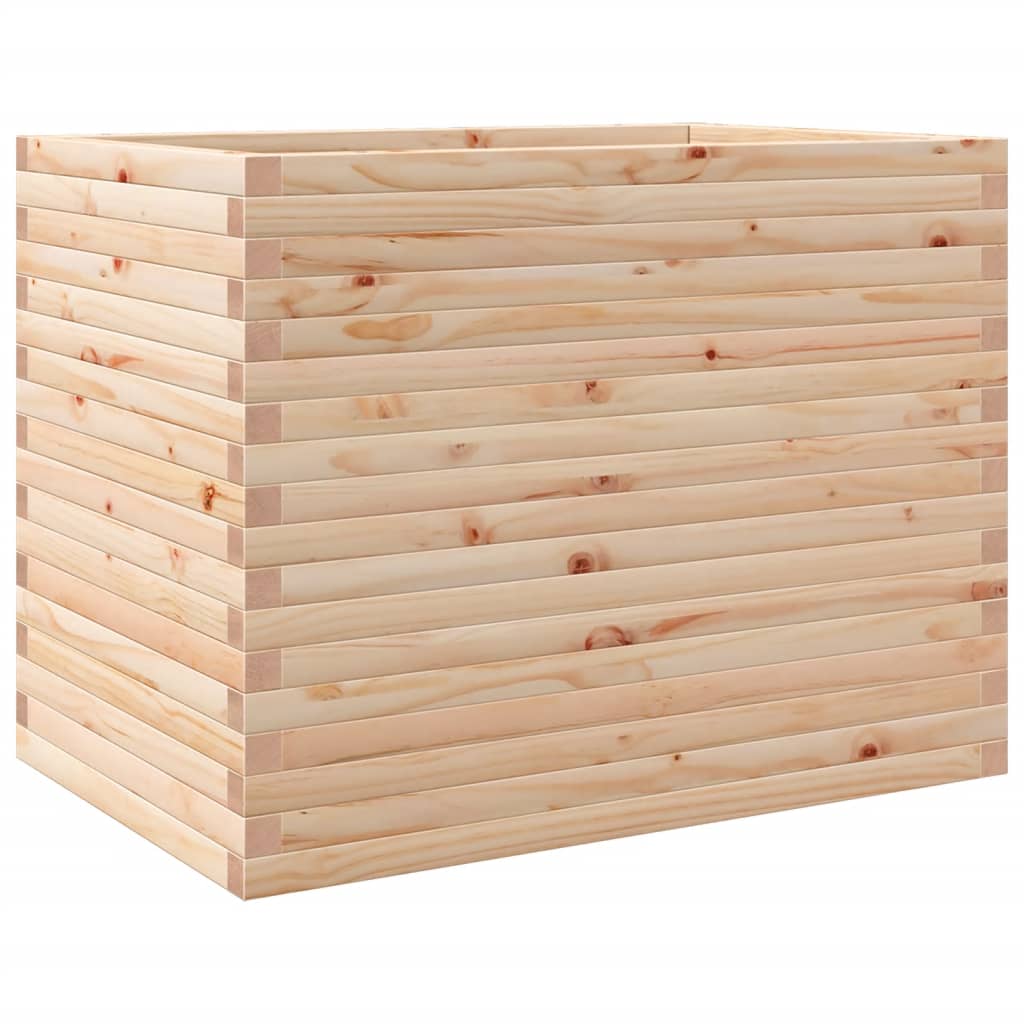 Utendørs Blomsterkasse Plantekasse Tre 90x60x68,5 cm heltre furu