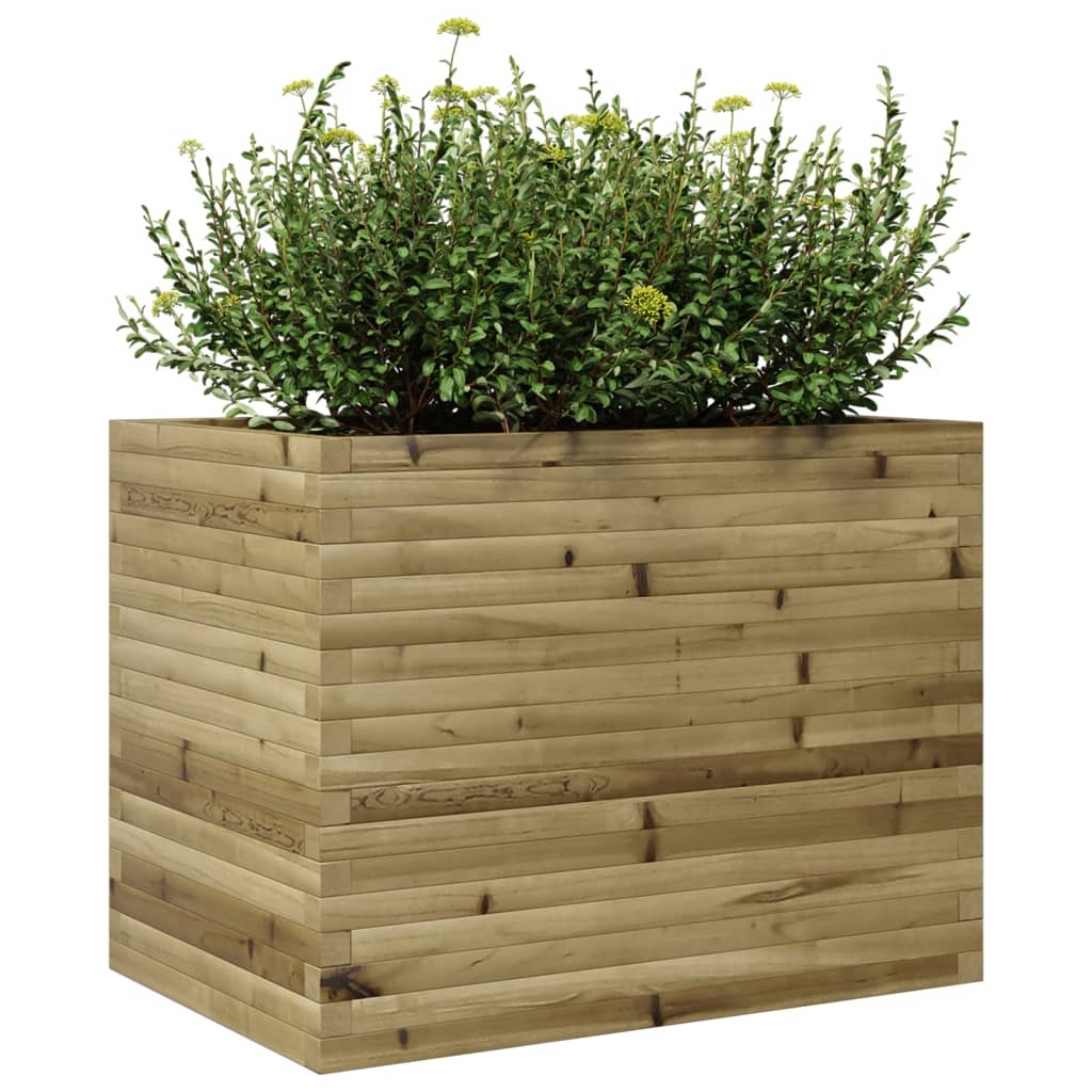 Utendørs Blomsterkasse Plantekasse Tre 90x60x68,5 cm impregnert furu