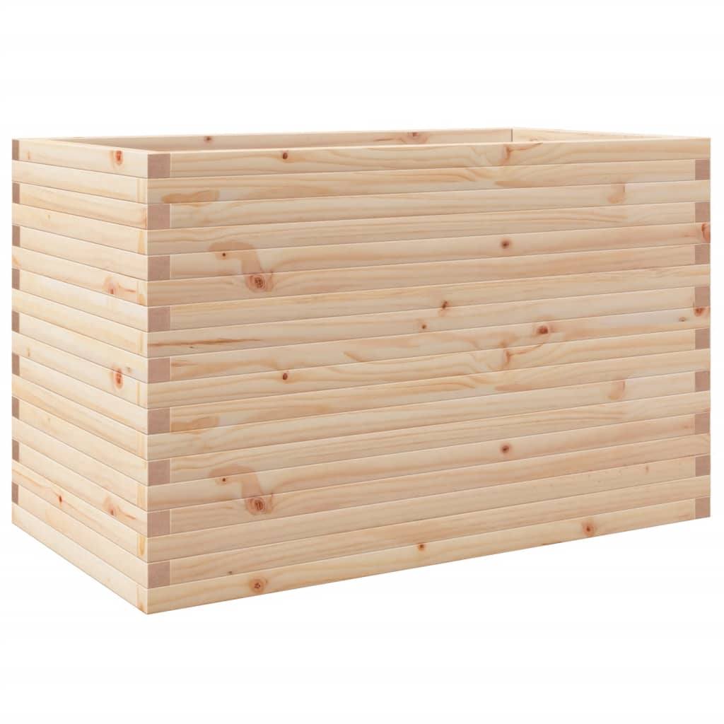 Utendørs Blomsterkasse Plantekasse Tre 110x60x68,5 cm heltre furu