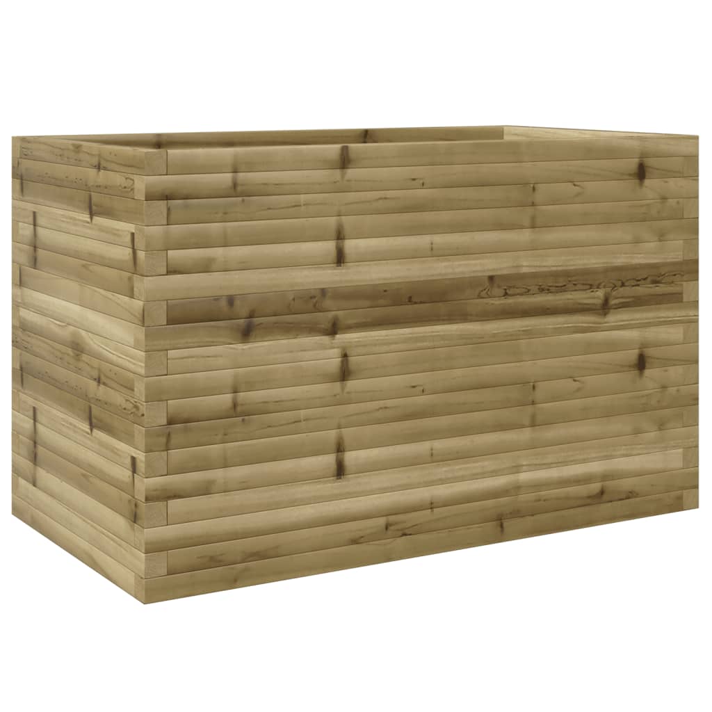 Utendørs Blomsterkasse Plantekasse Tre 110x60x68,5 cm impregnert furu