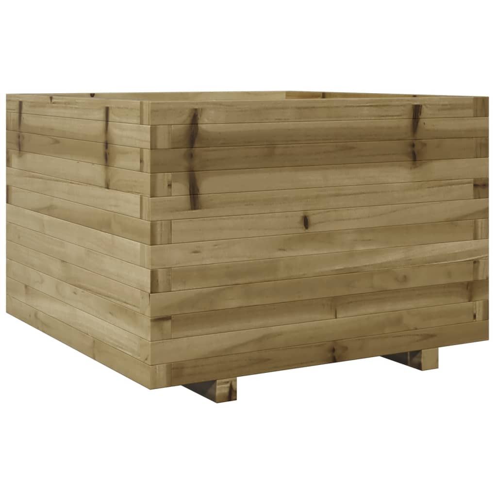Utendørs Blomsterkasse Plantekasse Tre 70x70x49,5 cm impregnert furu