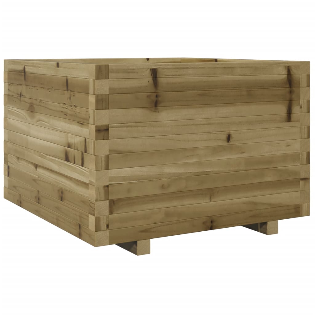 Utendørs Blomsterkasse Plantekasse Tre 70x70x49,5 cm impregnert furu