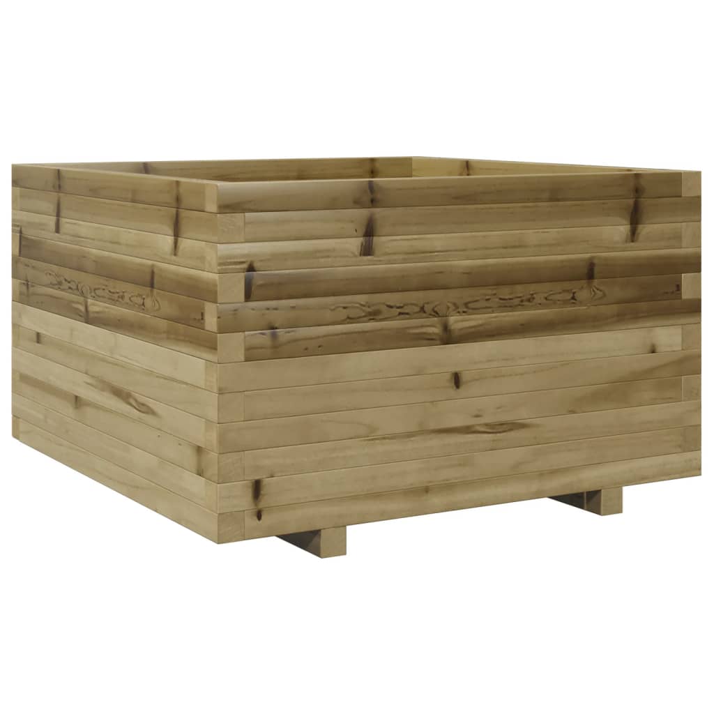 Utendørs Blomsterkasse Plantekasse Tre 80x80x49,5 cm impregnert furu