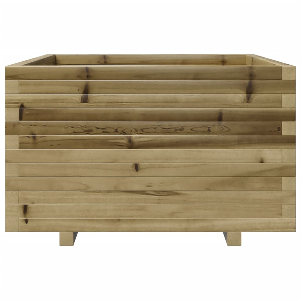 Utendørs Blomsterkasse Plantekasse Tre 80x80x49,5 cm impregnert furu